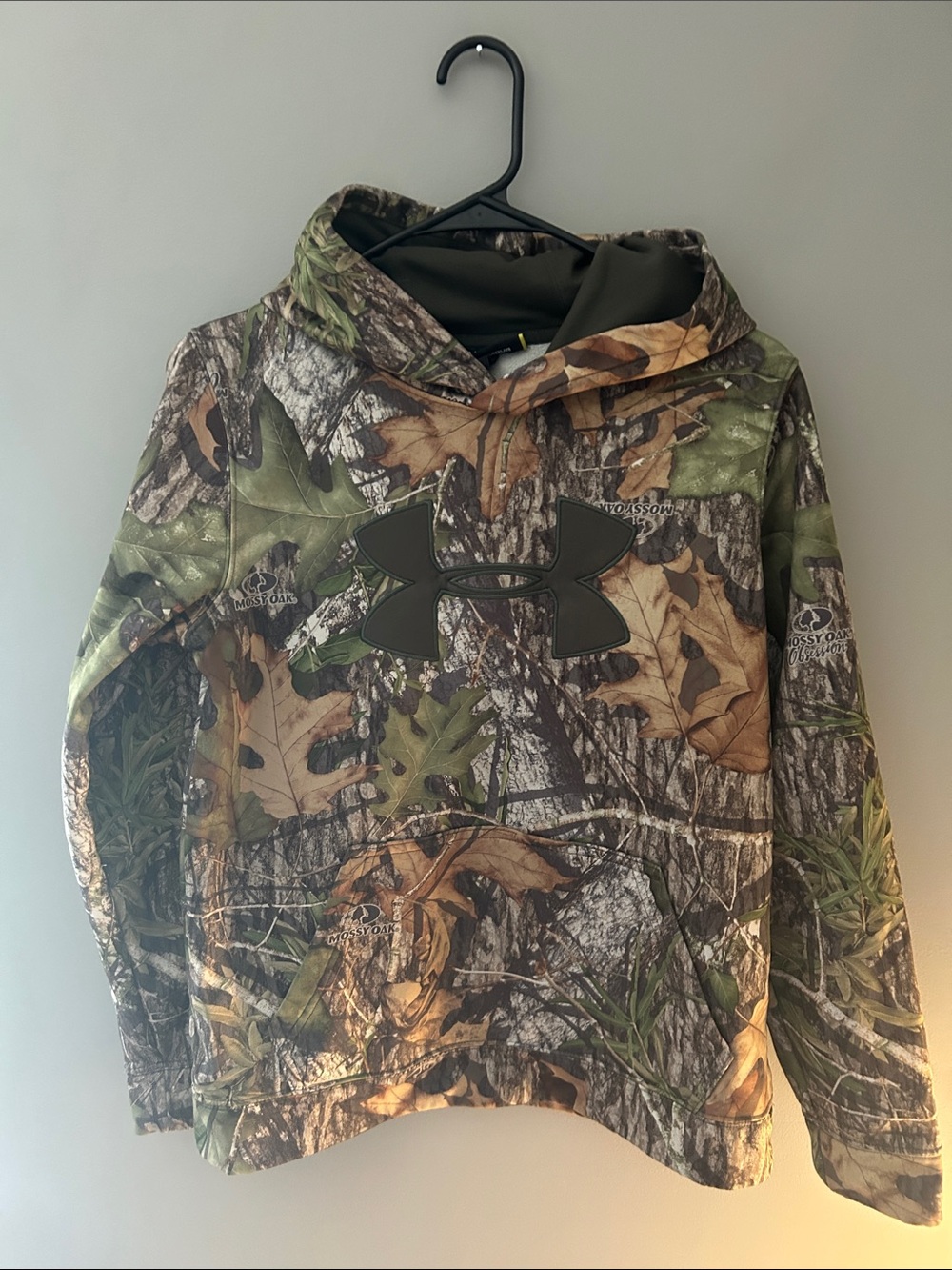 Under Armour Realtree Camo Hooded Puffer Jacket - Green, Brown, Tan - Youth (L)